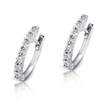 0.06ct Diamond And 9k White Gold Earrings - H4557