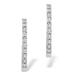 0.08ct Diamond And 9k White Gold Earrings - H4558