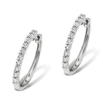 0.08ct Diamond And 9k White Gold Earrings - H4558
