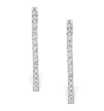 Hoop Earrings 30mm Diamond And 9k White Gold H4569