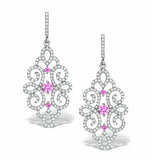 Vivara Collection Pink Sapphire And Diamond 9k Gold Earrings H4576y