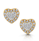Stellato Collection Halo Diamond Earrings 0.32ct In 9k White Gold