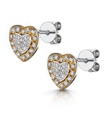 Stellato Collection Halo Diamond Earrings 0.32ct In 9k White Gold