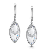 Stellato Collection Quartz And Diamond Earrings In 9k White Gold