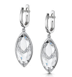 Stellato Collection Quartz And Diamond Earrings In 9k White Gold