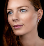 Pink Sapphire And Diamond Stellato Heart Earrings In 9k White Gold