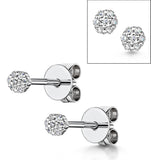 Stellato Collection Ruby And Diamond Earrings 0.12ct In 9k White Gold