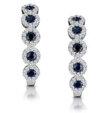 0.43ct Sapphire And Diamond Stellato Earrings In 9k White Gold