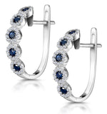 0.43ct Sapphire And Diamond Stellato Earrings In 9k White Gold