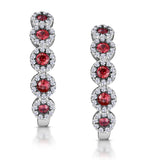 0.38ct Ruby And Diamond Earrings In 9k White Gold Stellato Collection