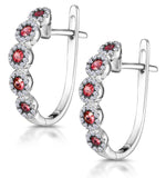 0.38ct Ruby And Diamond Earrings In 9k White Gold Stellato Collection