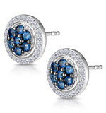 0.35ct Sapphire And Diamond Stellato Earrings In 9k White Gold
