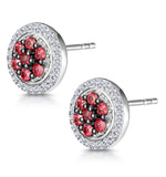 0.33ct Ruby And Diamond Stellato Earrings In 9k White Gold
