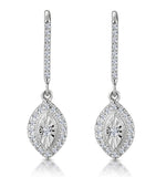 Masami Diamond Marquise Earrings 0.20ct Pave Set In 9k White Gold