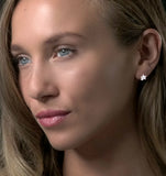 Shooting Star Diamond Earrings Stellato Collection In 9k White Gold