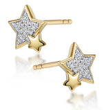 Shooting Star Diamond Earrings Stellato Collection In 9k Gold