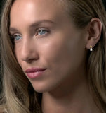 Diamond 2 Stars Stellato Earrings In 9k Gold