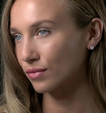 Stellato Diamond Heart Earrings In 9k White Gold