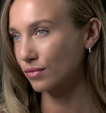 Stellato Ruby And Diamond Eternity Earrings In 9k White Gold