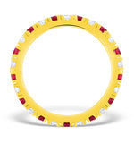 Poppy 18k Gold Ruby And G/vs 1ct Diamond Eternity Ring  Hg20-322txua