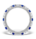 Sapphire 1.70ct H/si Diamond Platinum Eternity Ring Item Hg20-422ujus
