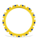 Poppy 18k Gold Sapphire 0.70ct And H/si 1ct Diamond Eternity Ring