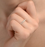 Chloe Lab Diamond Eternity Ring 18k Gold Claw Set 1.00ct H/si