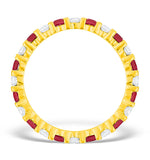 Hannah 18k Gold Ruby And G/vs 1ct Diamond Eternity Ring  Hg36-322txua