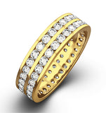 Mens 1ct H/si Diamond 18k Gold Full Band Ring
