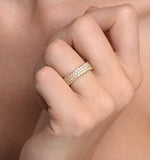Mens 2ct H/si Diamond 18k Gold Full Band Ring