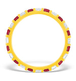 Olivia 18k Gold Ruby 0.65ct And H/si 0.5ct Diamond Eternity Ring