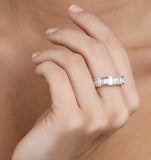 Mens 5ct G/vs Diamond Platinum Full Band Ring