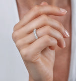 Sofia Diamond Eternity Ring Emerald Cut 5.72ct Vvs Platinum Size O-w