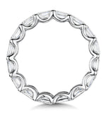 Sofia Diamond Eternity Ring Emerald Cut 2.75ct Vvs Platinum Size O-w