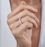 Francesca Diamond Eternity Ring Emerald Cut 3ct Vvs Platinum Size H-i