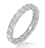 Viola Diamond Eternity Ring Emerald Cut 4ct Vvs Platinum Size H-i