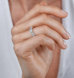 Elisa Diamond Eternity Ring Asscher Cut 7ct Vvs Platinum Size O-w
