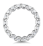 Elisa Diamond Eternity Ring Asscher Cut 4.32ct Vvs Platinum Size O-w