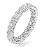 Elena Diamond Eternity Ring Asscher Cut 4ct Vvs Platinum Size J-n