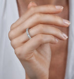 Elena Diamond Eternity Ring Asscher Cut 5.98ct Vvs Platinum Size O-w