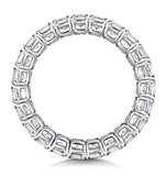 Elena Diamond Eternity Ring Asscher Cut 7ct Vvs Platinum Size O-w