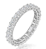 Gabrielle Diamond Eternity Ring Princess Cut 3.1ct Vvs Platinum O-w