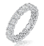Stella Diamond Eternity Ring Round Cut 4.62ct Vvs Platinum Size O-w