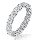 Isla Diamond Eternity Ring Oval Cut 3.38ct Vvs Platinum Size H-i
