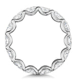 Isla Diamond Eternity Ring Oval Cut 3.9ct Vvs Platinum Size J-n