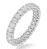 Sienna Diamond Eternity Ring Oval Cut 6.24ct Vvs Platinum Size O-w