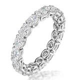 Serena Diamond Eternity Ring Oval Cut 2.64ct Vvs Platinum Size O-w
