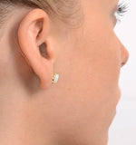 Opal 7 X 5mm 18k Yellow Gold Earrings