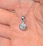 Certified Diamond 1.00ct Emily Platinum Pendant Necklace G/si2