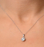 Certified Diamond 1.00ct Emily Platinum Pendant Necklace G/si2